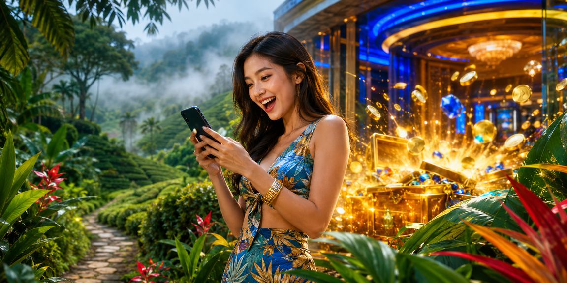 Pengguna Malaysia menggunakan aplikasi kasino mudah alih re9 di telefon pintar